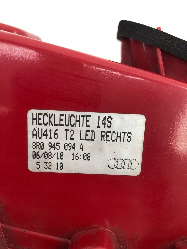 фото №7, Audi q5 8r задняя правая лампа w крышка led 8r0945094a