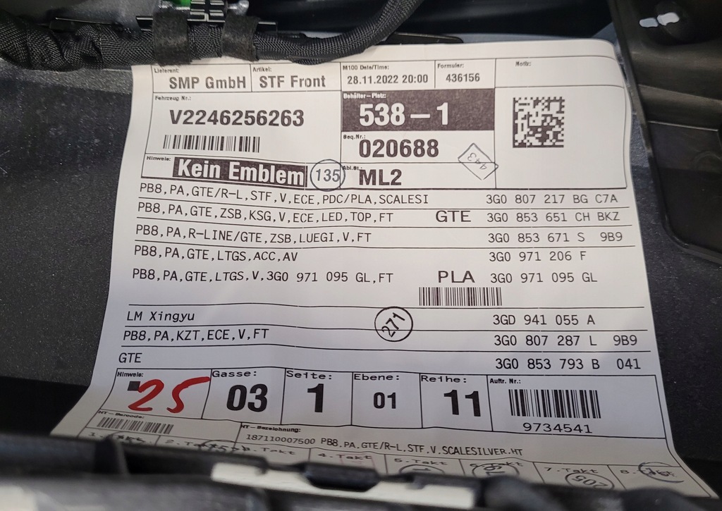 фото №12, Vw passat b8 lift бампер перед передній 6 pdc lc7a