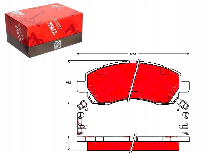 фото №1, Гальмівні колодки гальмівні subaru перед impreza trw