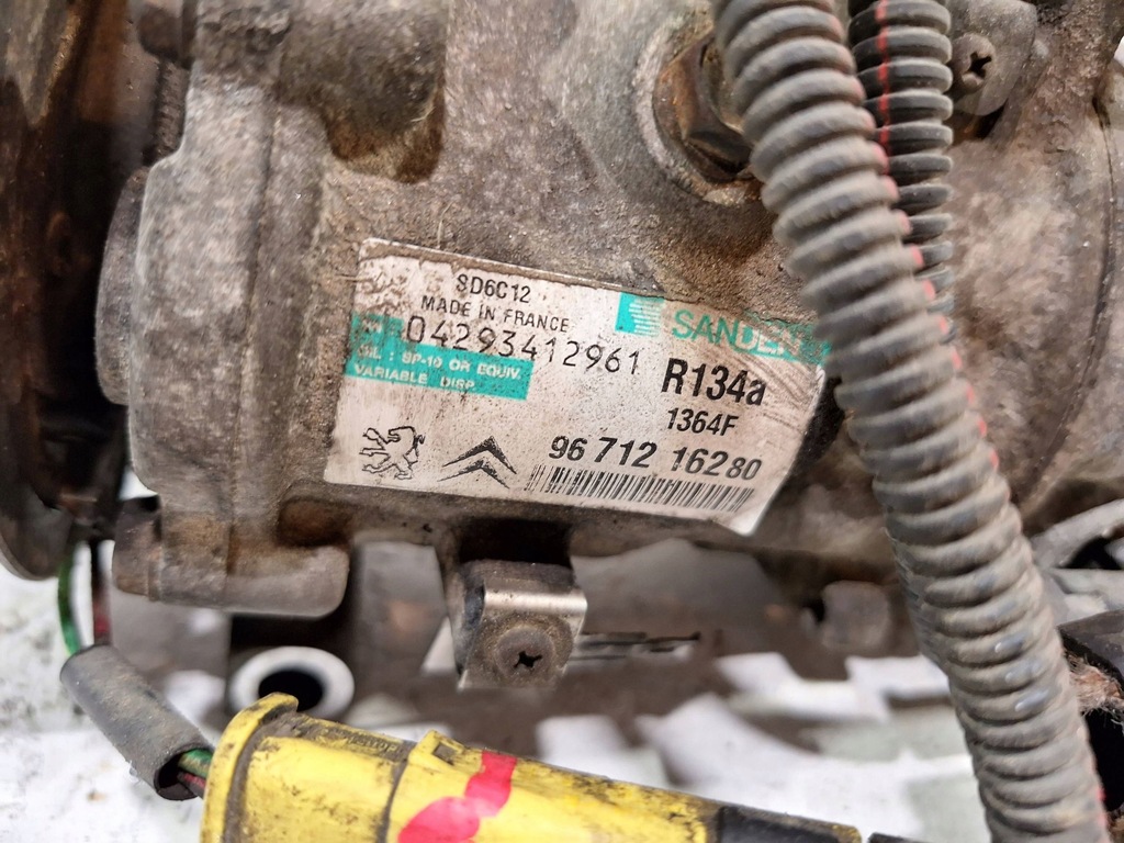 фото №5, Компрессор кондиционера 9671216280 peugeot 308 i 1.6 hdi 07-