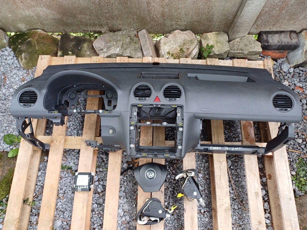 фото №1, Vw volkswagen caddy iii lift консоль приборная панель приборная ремни датчик подушка безопасности