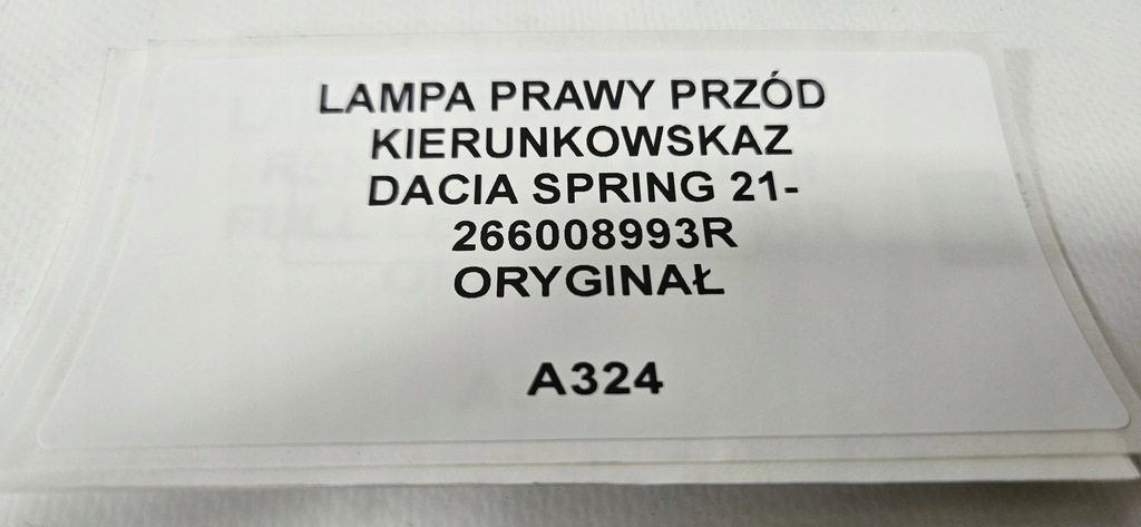 фото №10, Лампа правий перед поворотник dacia spring 2021-