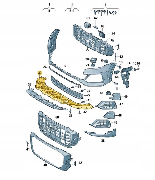 фото №1, Захист нижня element замикаючий бампер audi q8