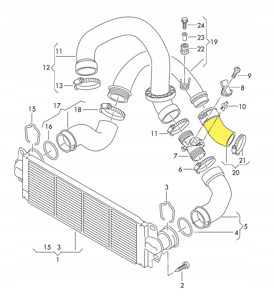фото №2, Wąż шланг turbo інтеркулер труба турбіни vw multivan transporter 2.0 tdi