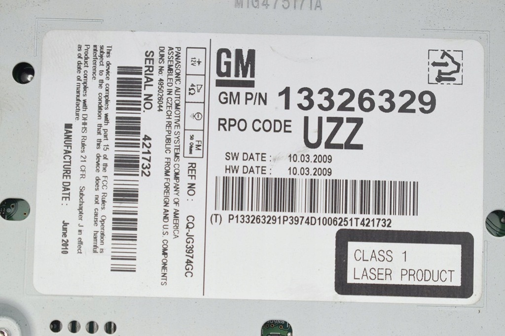 фото №3, Радиопроигрыватель радио opel insignia 13326329