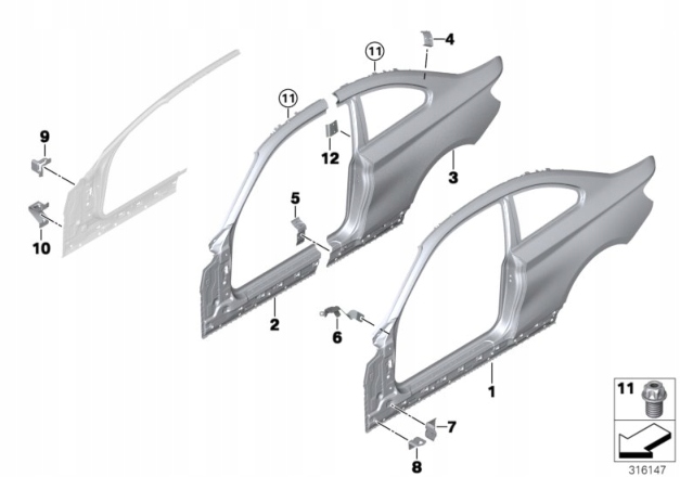 фото №8, Плита усиливающая, блок двигателя c, левая bmw 2 f22 оригинальный номер 41217374421