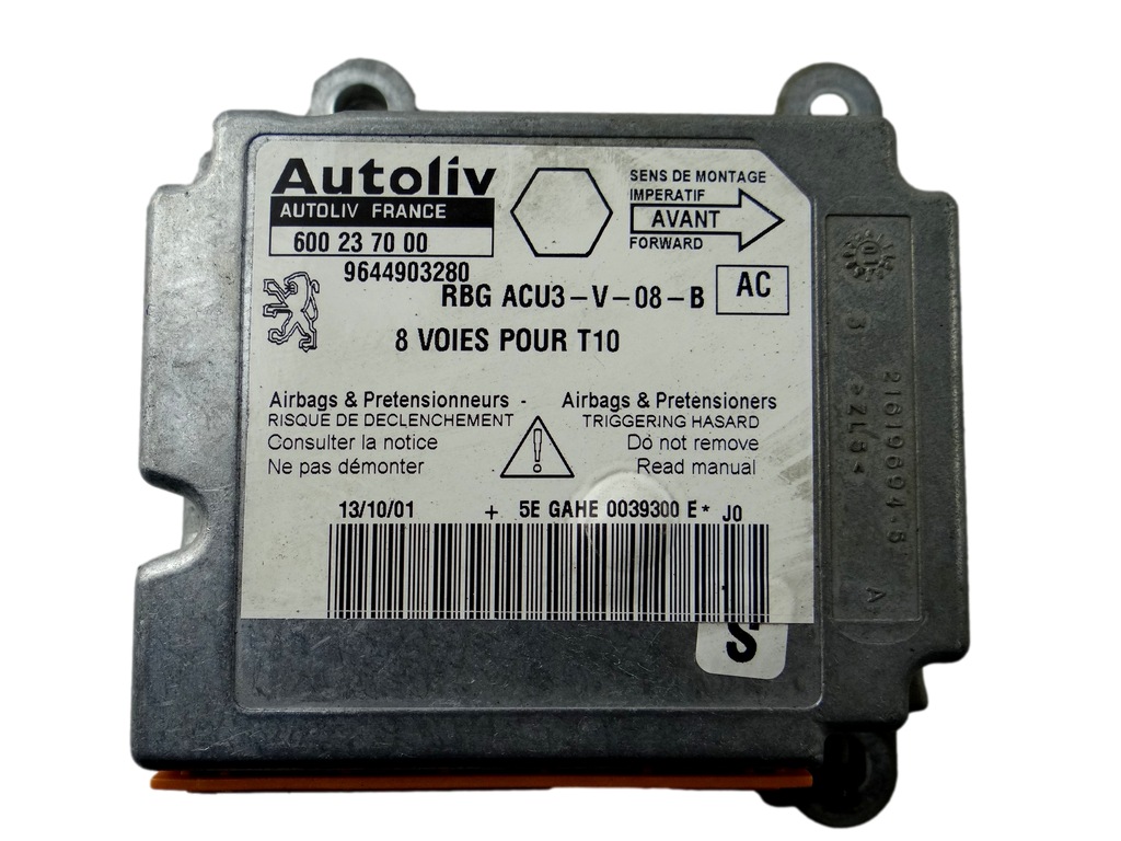фото №1, Модуль датчик подушка безпеки peugeot 206 9644903280