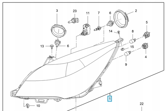 фото №9, Opel meriva b lift 13- лампа ліва перед 13372333