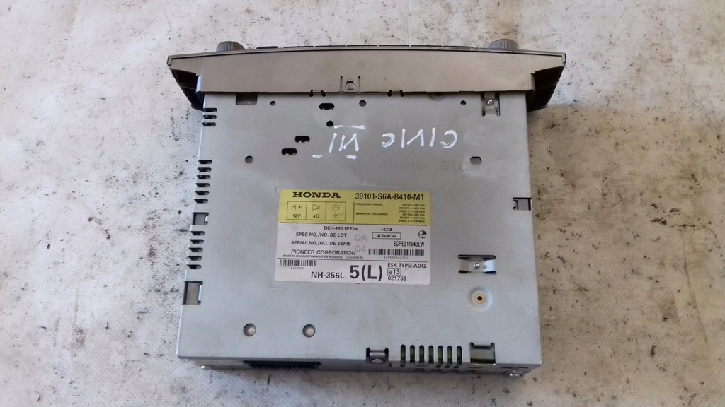фото №3, Радіо радіопрогравач cd 39101s6ab410m1 honda civic vii hb 00-