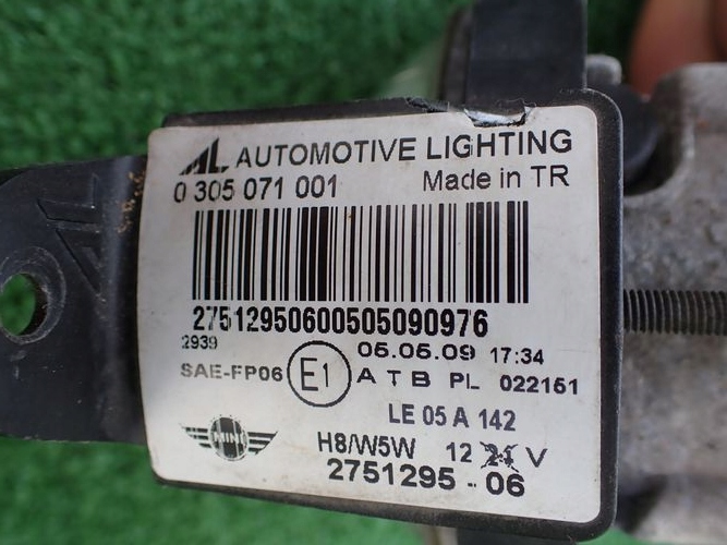 фото №4, Mini cooper r56 06- противотуманная фара левый