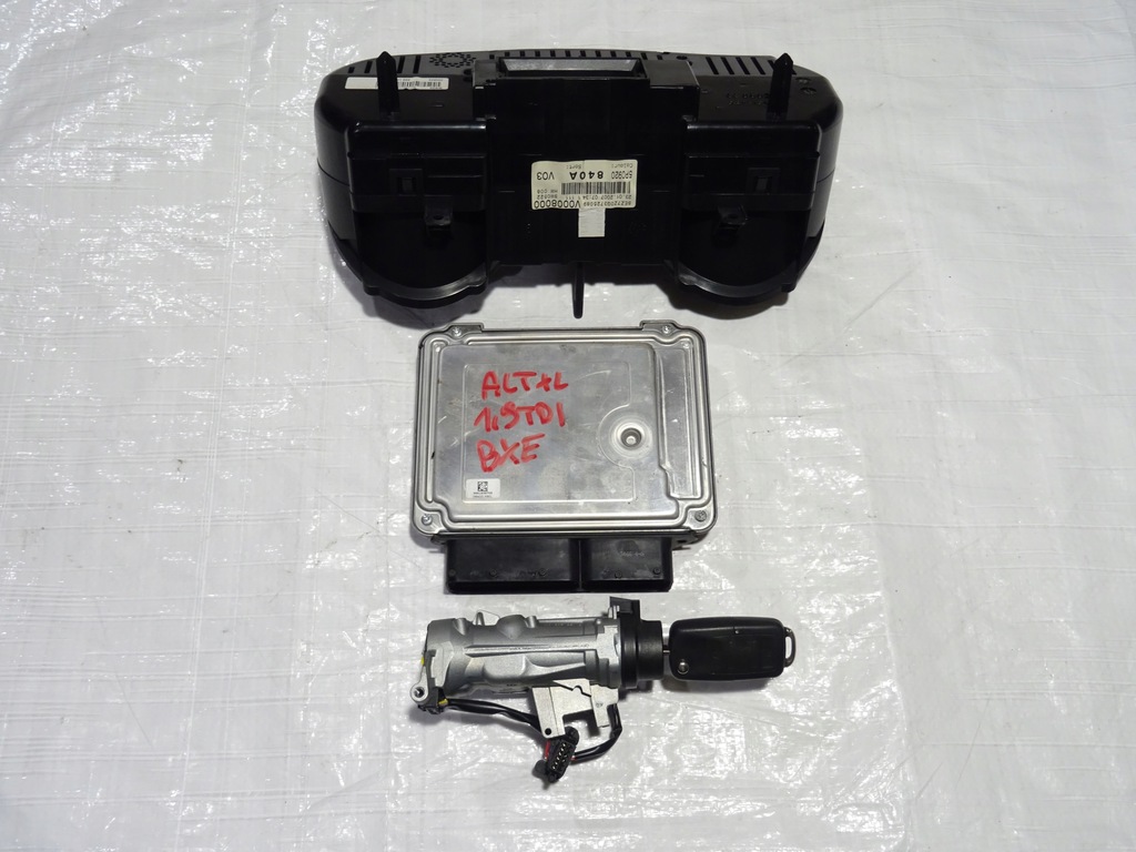 фото №7, Бортовой компьютер счетчик набор seat altea xl 1.9 tdi bxe 316259 km 03g906021ln