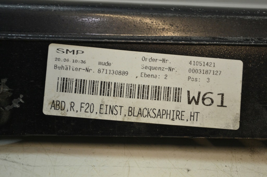 фото №10, Bmw f20 молдинг поріг поріг права blacksaphire