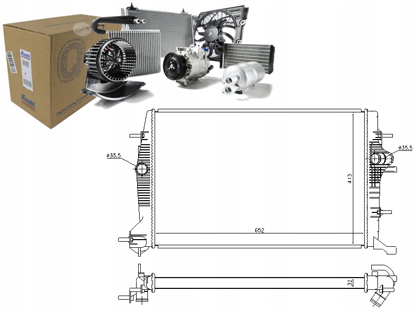 фото №1, Nissens радиатор двигателя renault grand scenic iii