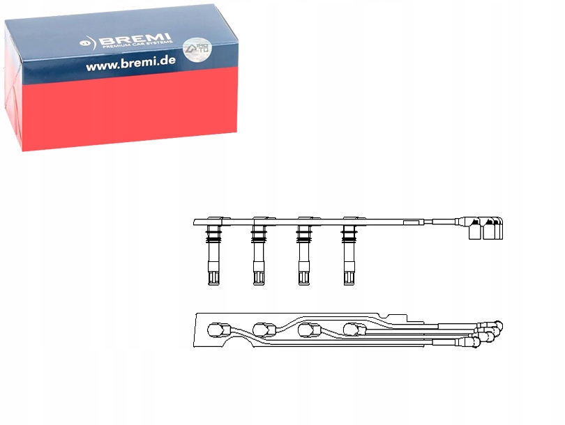фото №1, Провода зажигания vw 1,4-1,6 bremi