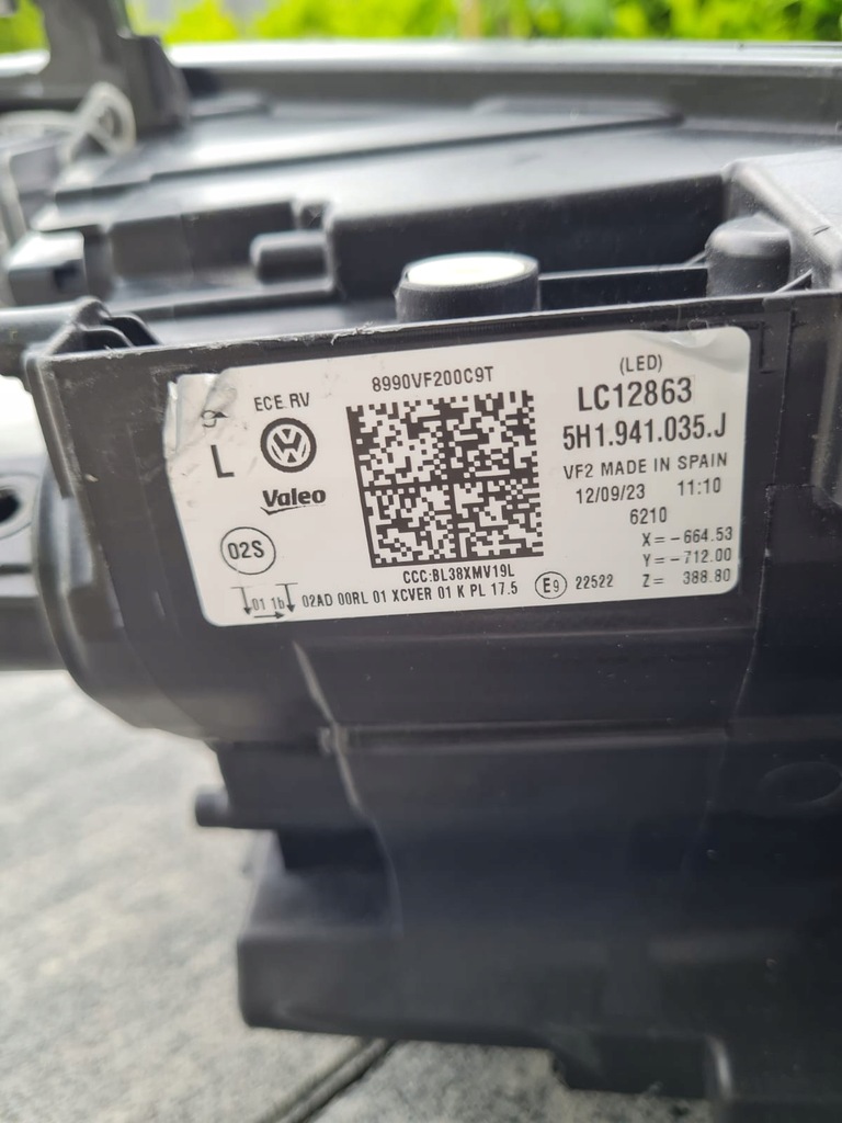 фото №13, Vw golf viii 8 5h1 полный лампы перед full led 5h1941035j 5h1941036j