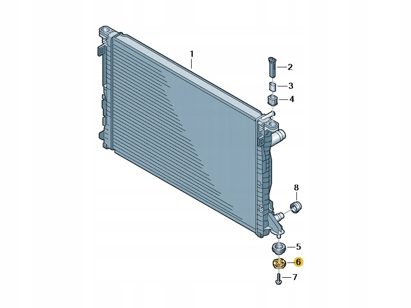Вкладка гумовий mocujowanie радіатора низ  audi a4 b9 a5 q5 Зі Шроту