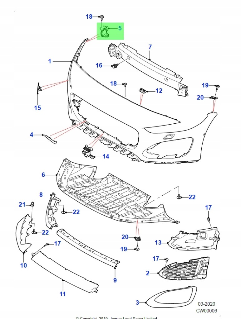 фото №10, Левый кронштейн бампера лампы jaguar f-type 2021-