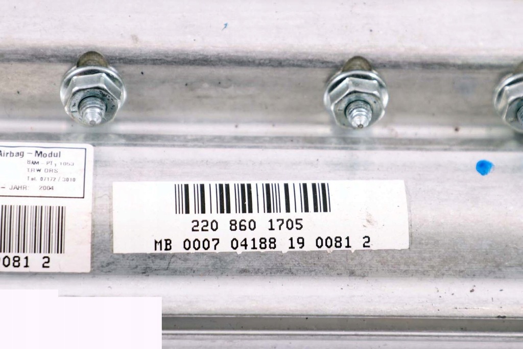 фото №10, Mercedes c215 w220 подушка безпеки пасажира подушка панелі приладової панелі a2208601705