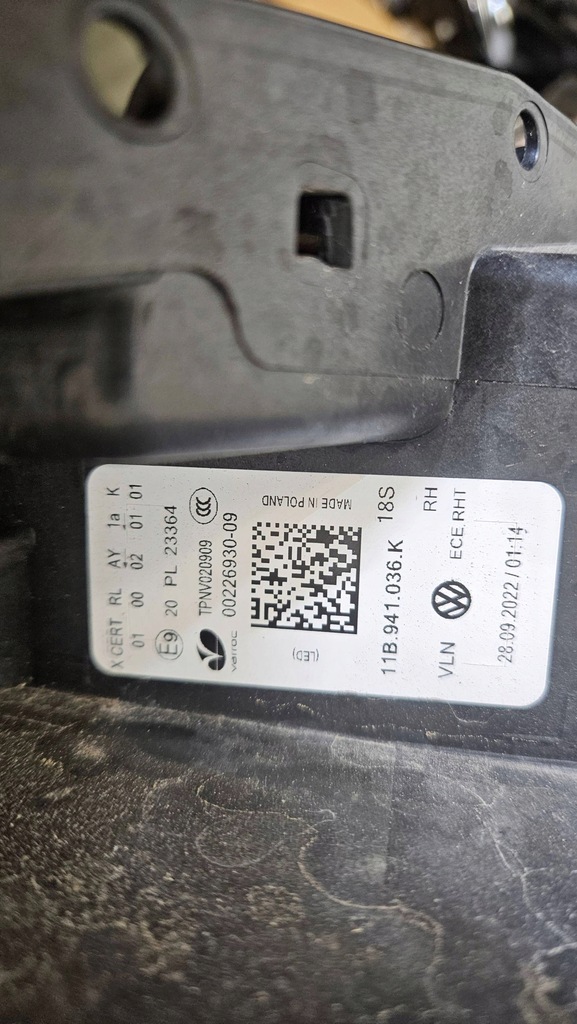 фото №14, Лампа перед передняя правая vw id4 id.4 iq light 11b941036k