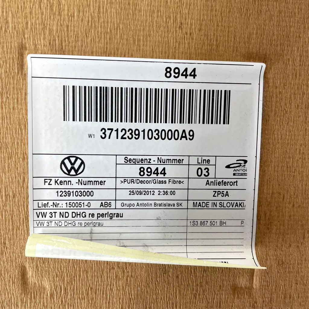 фото №7, Vw up 3d стеля 1s3867901bh