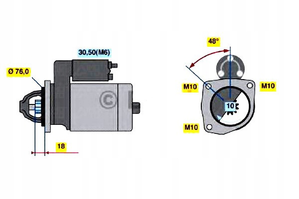 Bosch стартер ford focus 00- bosch Цена