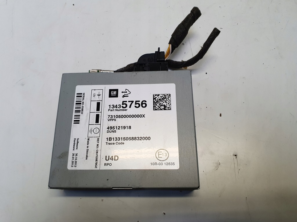 фото №1, Opel zafira c модуль радио 13435756 u4d