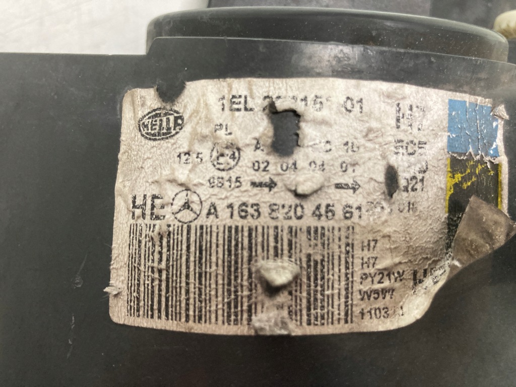 Лампа левая передняя mercedes ml w163 линза Цена