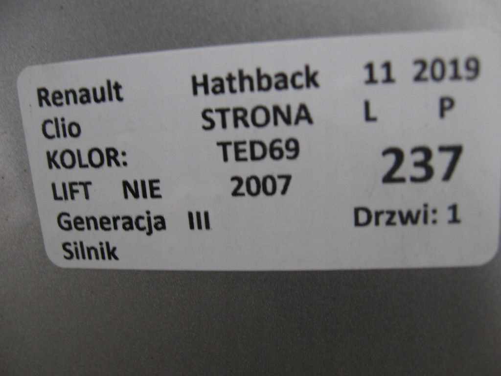 фото №5, Капот ted69 renault clio iii