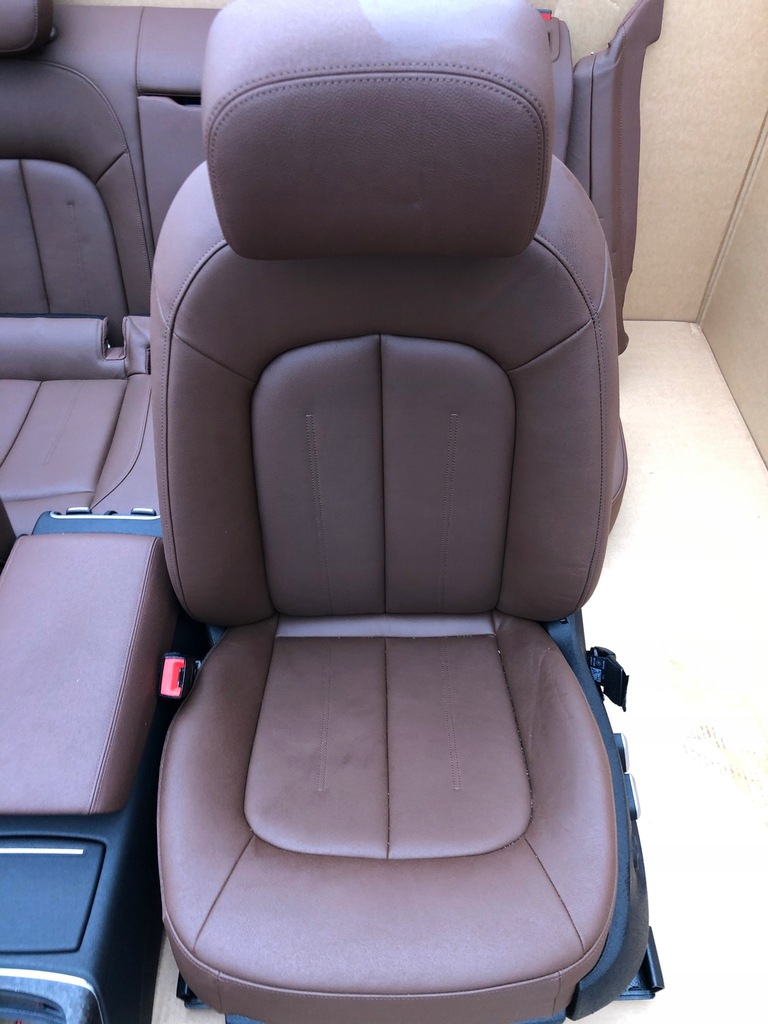 фото №10, Audi a7 c7 4g коричневі сидіння підігрів обшивки комплект пробіг 24 km