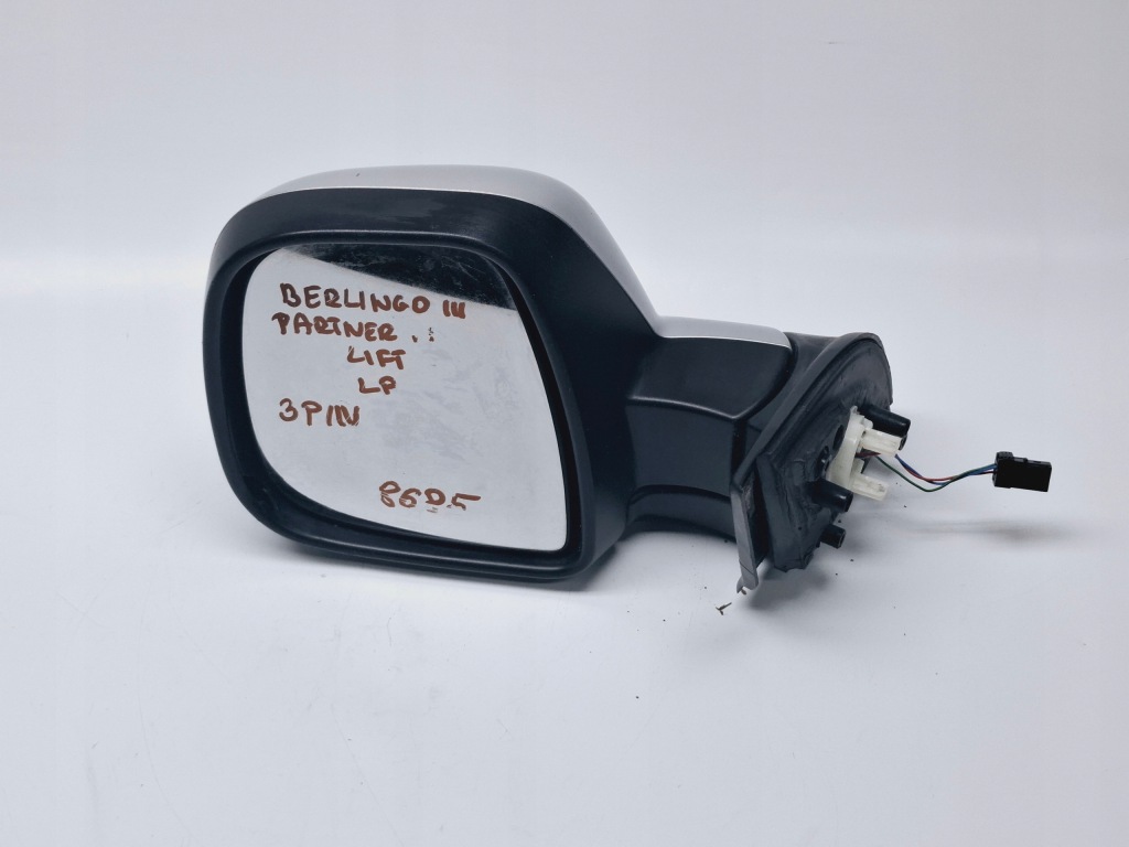 фото №7, Зеркало наружное левый перед 3 pin partner iii berlingo iii lift #8685