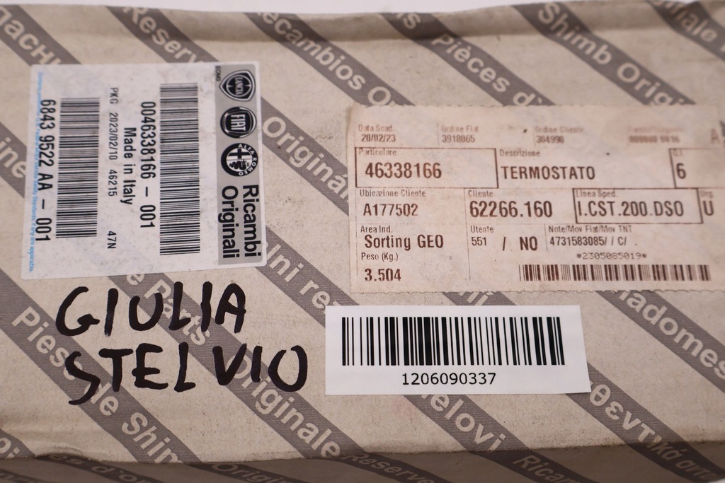 фото №7, Alfa romeo stelvio термостат с корпус 46338166