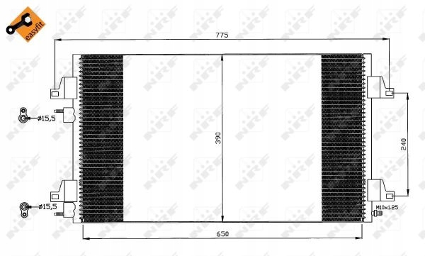 фото №2, Радіатор кондиціонера do renault vel satis 2.0 16