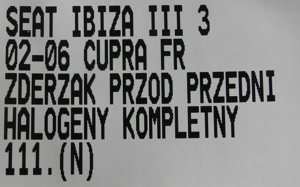 фото №16, 111.zderzak перед передній seat ibiza iii cupra fr