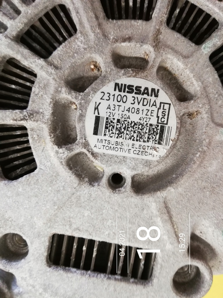 фото №5, Note qashqai juke генератор 1.5 dci 231003vdia