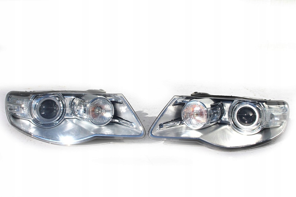 фото №12, Vw touareg gp перед капот крила бампер pas передній лампи 7l0 колір: biał