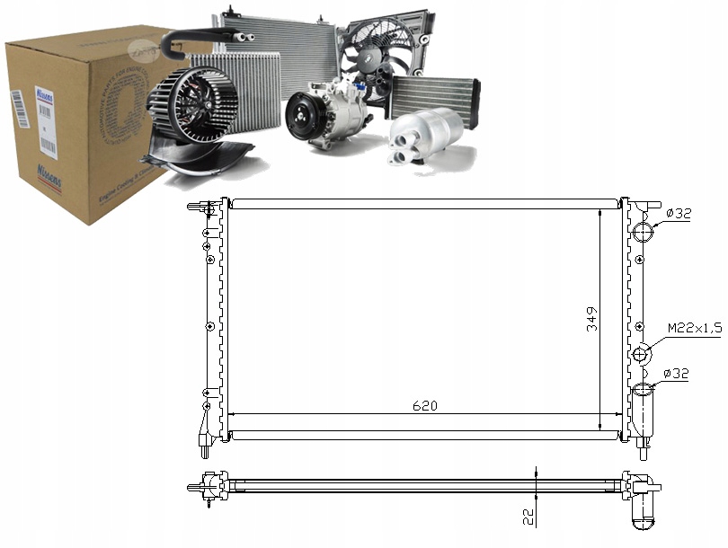 Купить Радиатор двигателя renault 21 espace 2 1.7/2.0/2.2