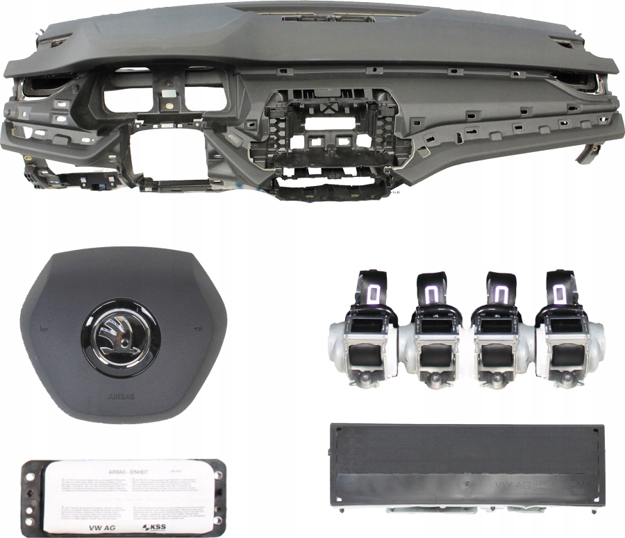 фото №1, Панель приладів консоль подушка безпеки ремені skoda octavia iv