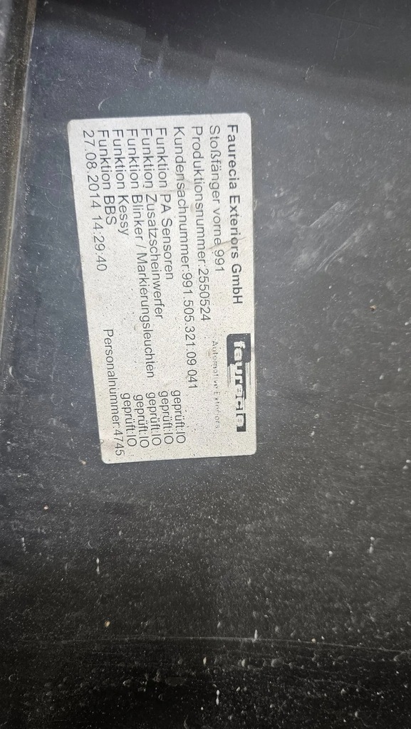 фото №13, Бампер перед передний porsche 911 991 turbo s 991505321