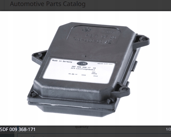 фото №1, Hella блок управления фара 5df 009 368-171