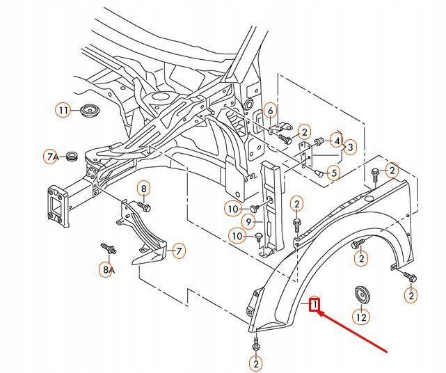 фото №12, Крыло vag audi tt tts coupe roadster 8j 2007 2014 оригинальный