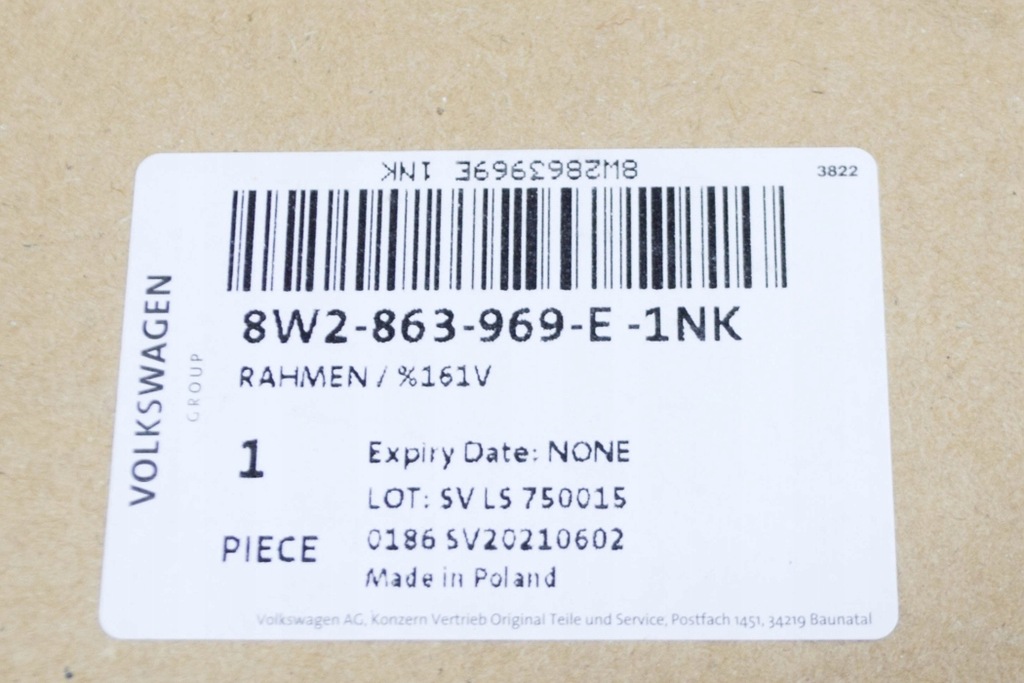 фото №9, Audi a4 b9 захист консолі центральної рама rhd nowa оригінальна 8w2863969e1nk