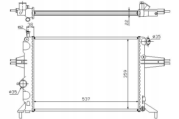 фото №14, Радіатор двигуна opel astra g 1.4 1.6 1.8 astra g
