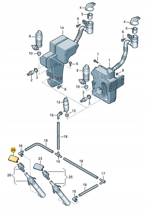 фото №2, Заглушка распылителя vw caddy правая