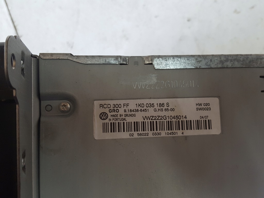 фото №3, Vw eos 06-10r радио cd радиопроигрыватель 1k0035186s