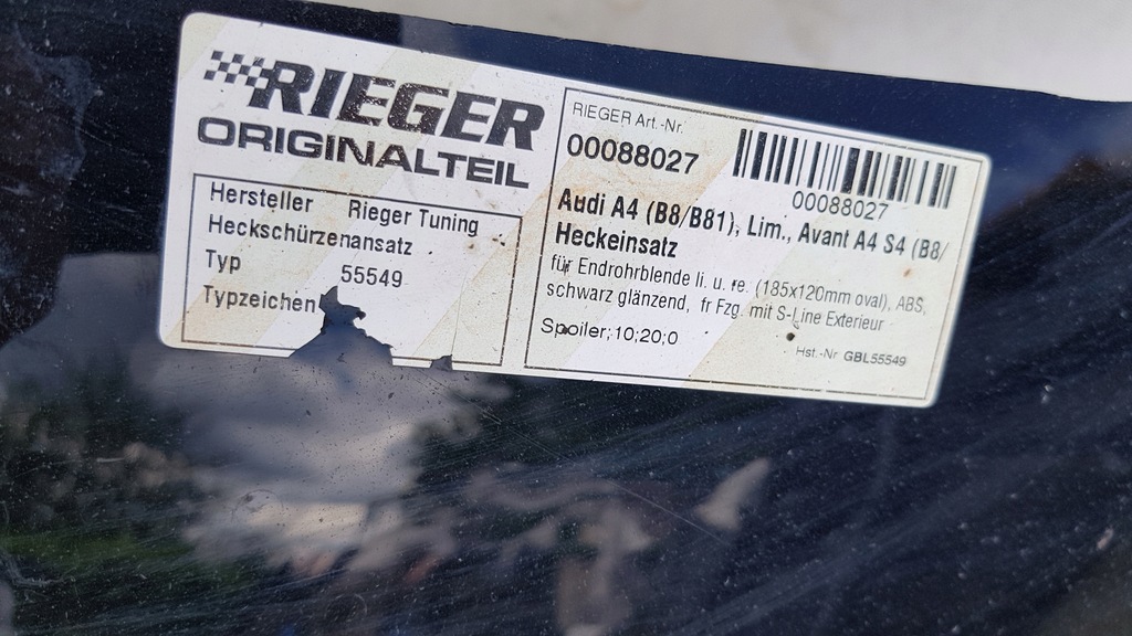 фото №11, Дифузор бампера задня audi rs4 b8 kombi