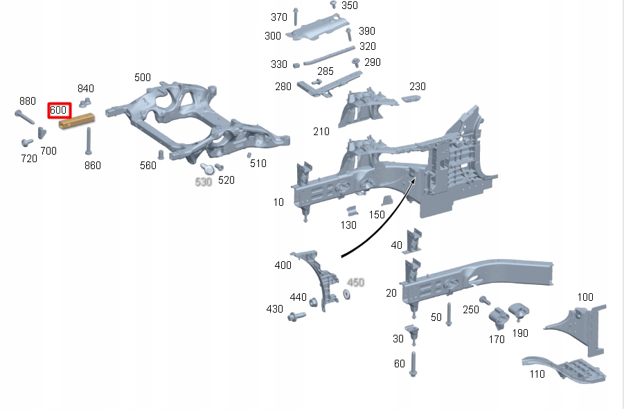 Купити Mercedes-benz sl r232 амортизатор osi передньої a2326201301