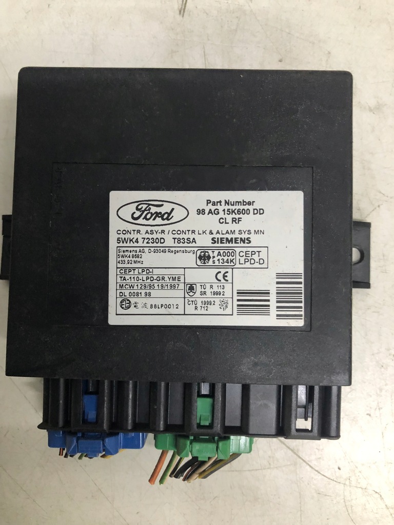 фото №4, Блок керування набір стартовий ford focus mk1 1.8 tddi ys4f-12a650-pa