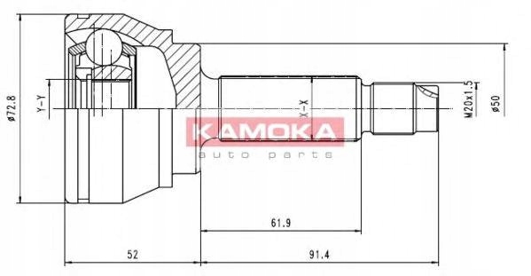 Купить Шрус  приводной kamoka 6168 ford