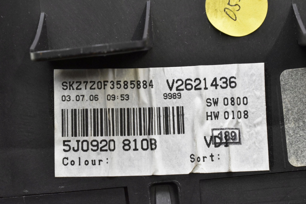 фото №9, Лічильник прилади eu 5j0920810b v2621436 skoda roomster 1.4 16v 86 km 06-10