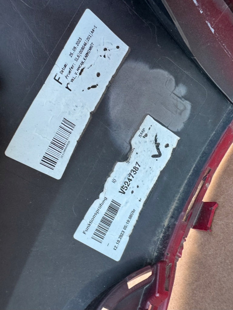 Бампер перед porsche macan 95b gts ii lift 2021 оригінал ні клеєний Зі Шроту